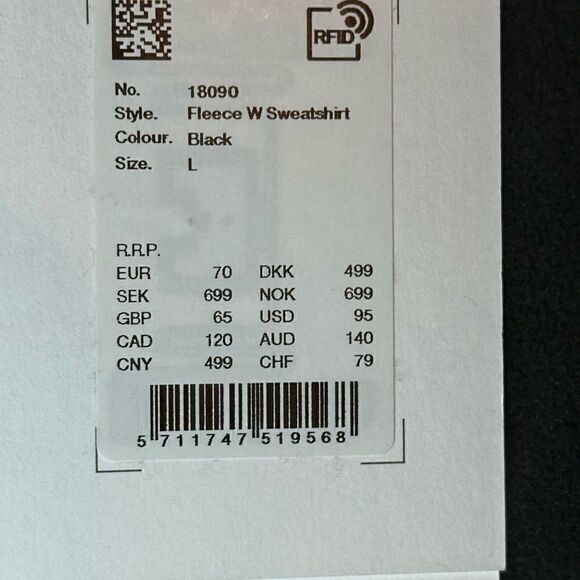 NWTs Rains Fleece Crop Sweatshirt Size Large - Picture 5 of 6